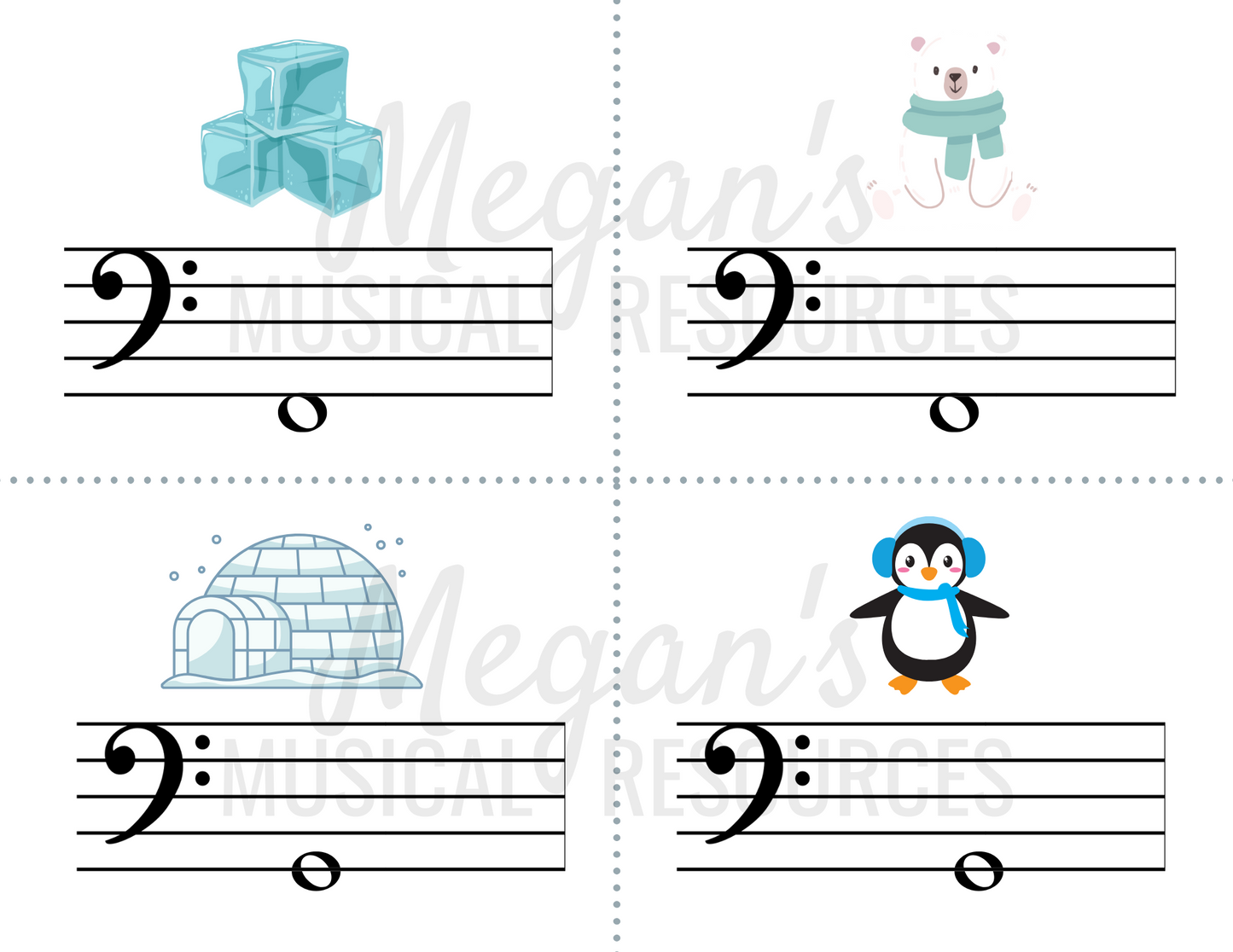 "Don't Break the Ice" Game Musical Flashcards Printable Supplement