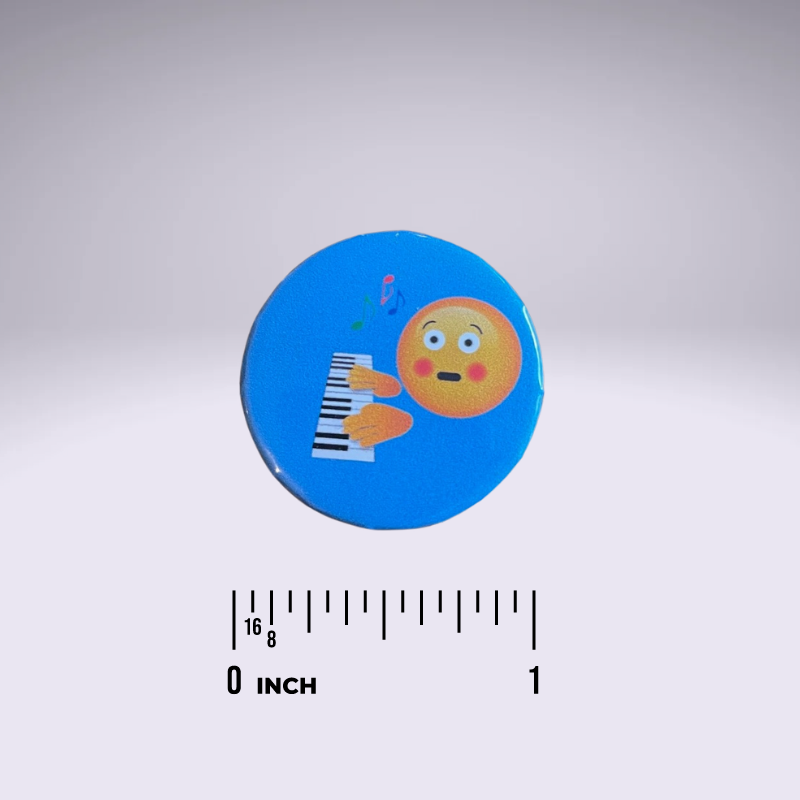 Piano Progress Pins - "Piano Emoticon: embarrassed"