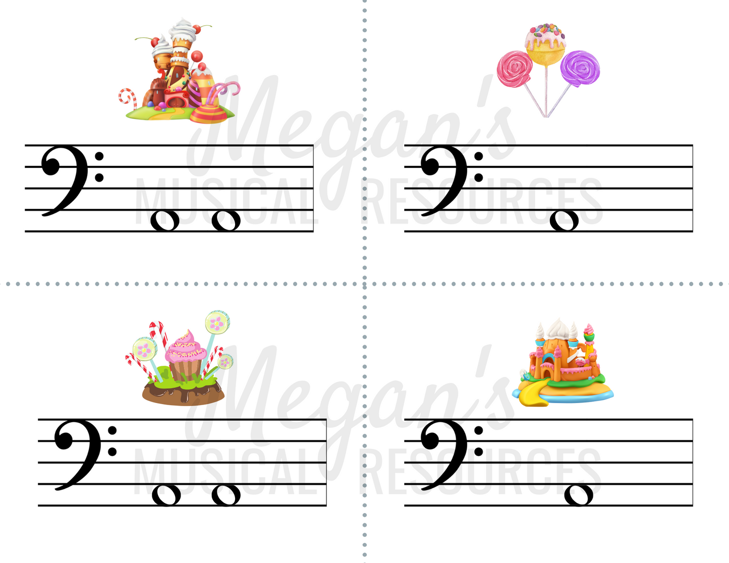 Musical Candy-Themed Flashcards Supplement