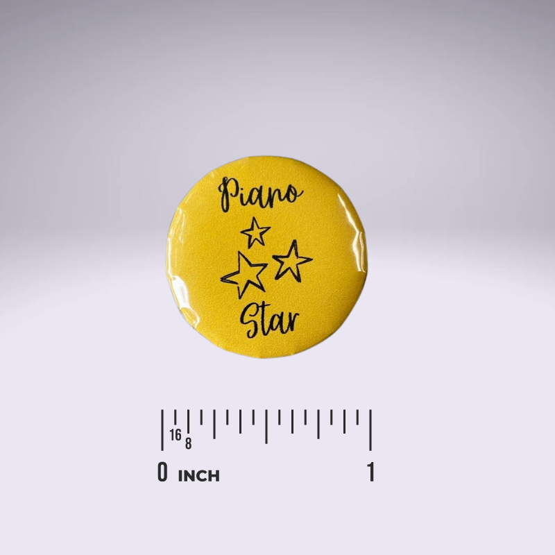 Piano Progress Pins - "Piano Fan" Set Of 50 Pins