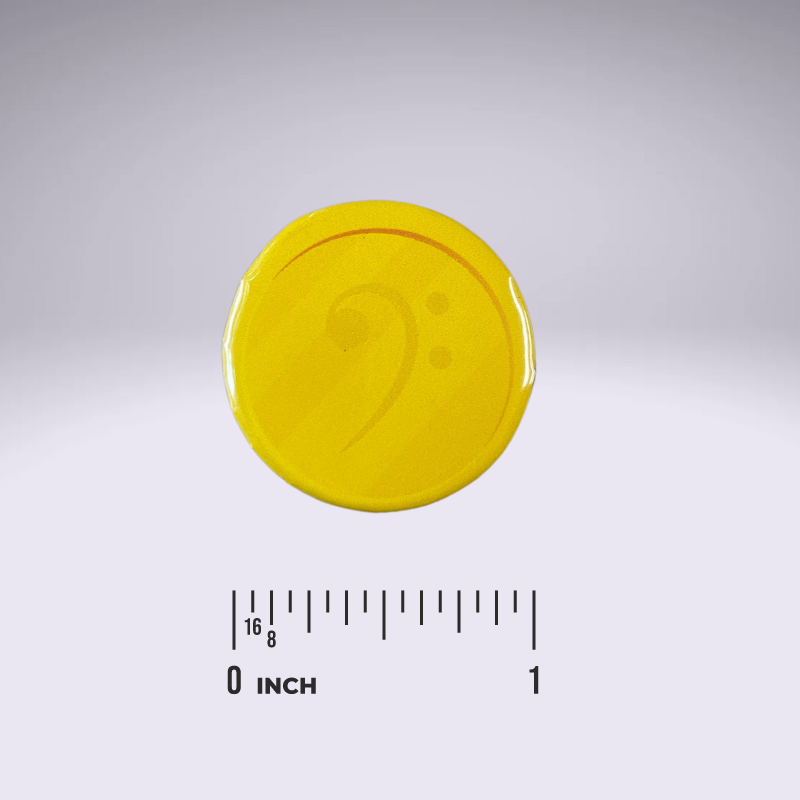 Piano Progress Pins - "Gold Coins: Bass Clef"