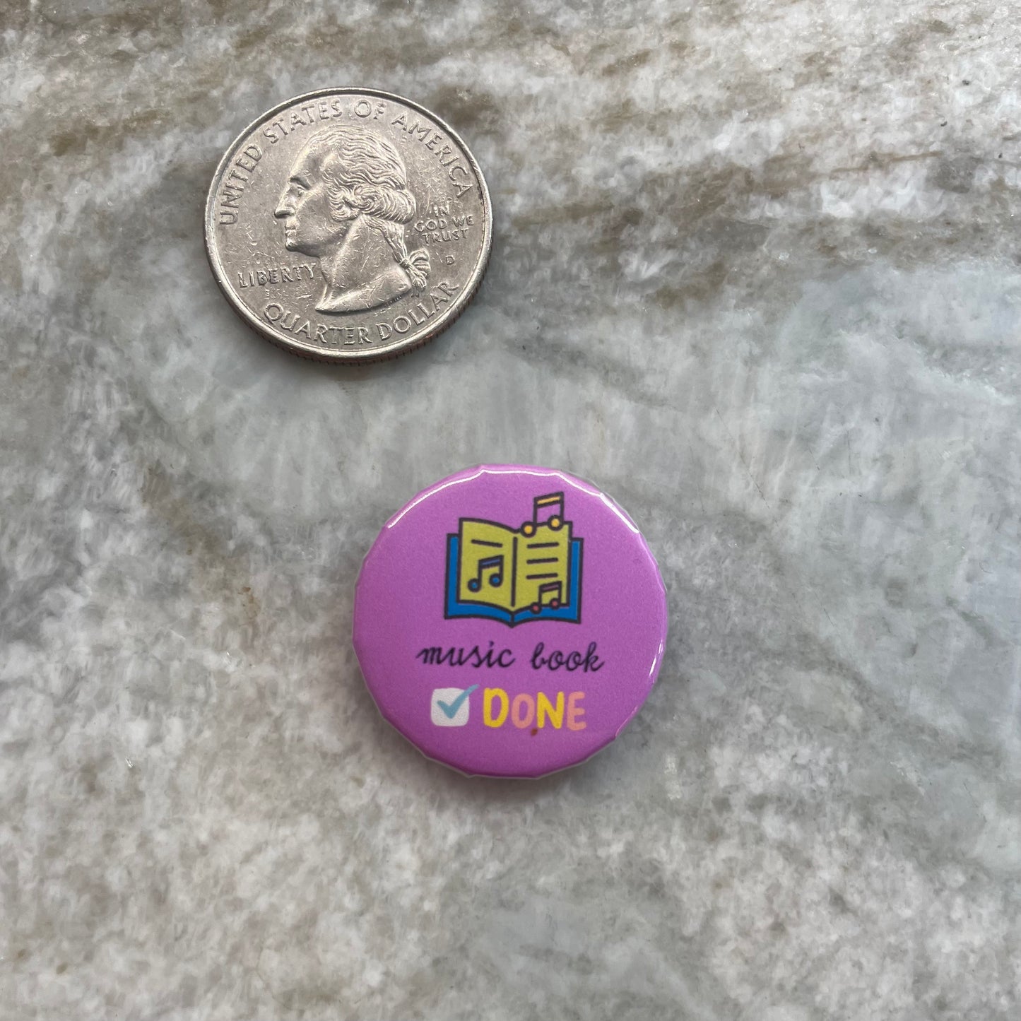 Piano Progress Pins - “Music Book Done” 25 pins