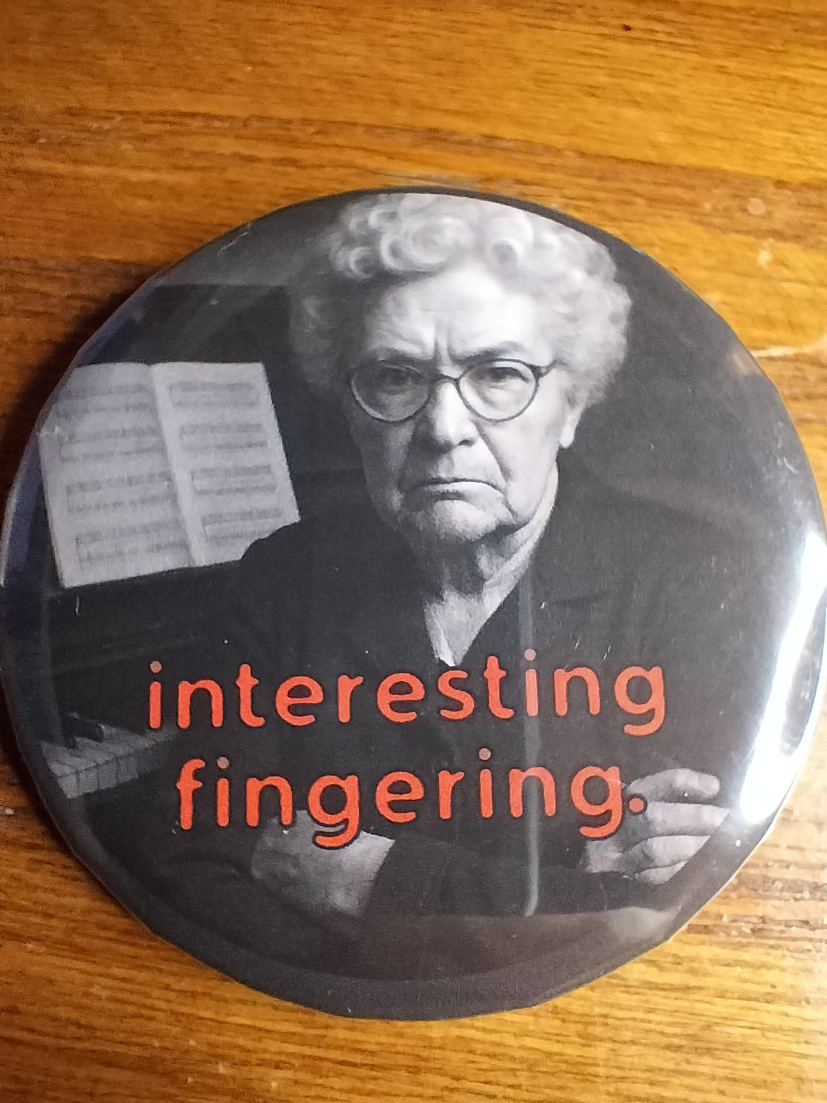 Piano Teacher Pins - "interesting fingering"