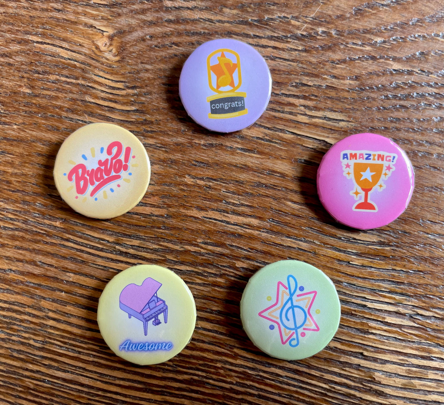 Piano Progress Pins - Spring Starter Bundle - Collection of 100 Pins