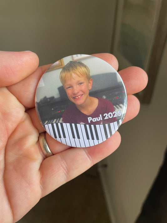 Piano Progress Pins - "Custom Piano Student Pin"