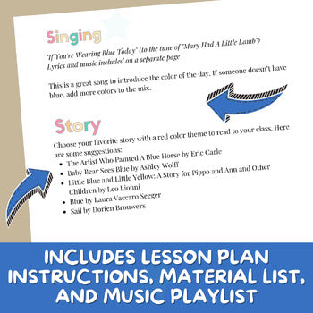 Lesson Plan - Exploring Colors Series - Blue