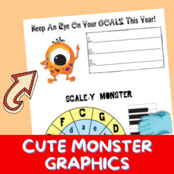 "Monster" Theme Piano Assignment Book
