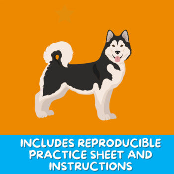Piano Practice Repetition Counting Sheet - Dog Theme
