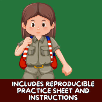 Piano Practice Repetition Counting Sheet - Dinosaur Theme (Girl)
