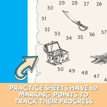 Piano Practice Repetition Counting Sheet - Pirate Theme