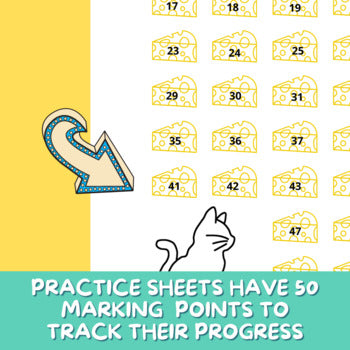 Piano Practice Repetition Counting Sheet - Mouse Theme