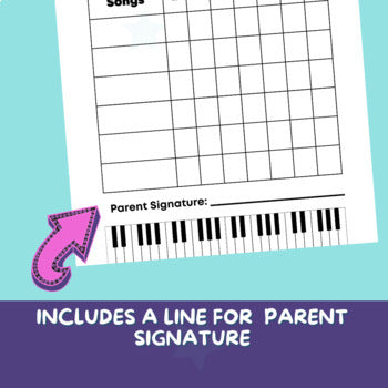 "The Original" Piano Lesson Assignment Sheet