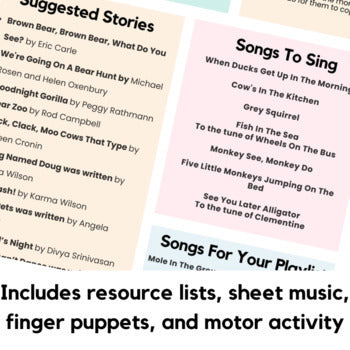 Storytime Plan - Animals