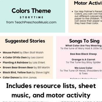 Storytime Plan - Colors