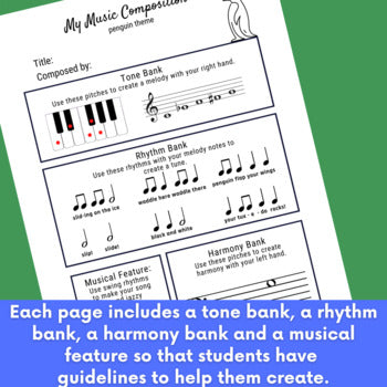 Piano Composition Worksheets - Animal Theme