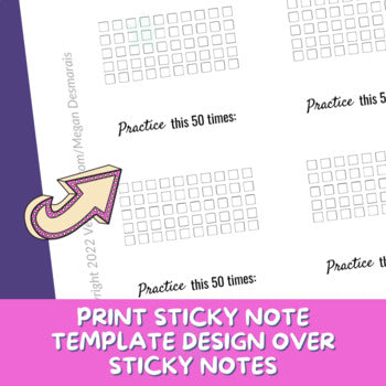 Practice Incentive and Assignment Log Sticky Notes