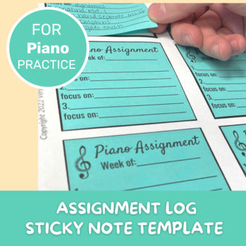 Practice Incentive and Assignment Log Sticky Notes