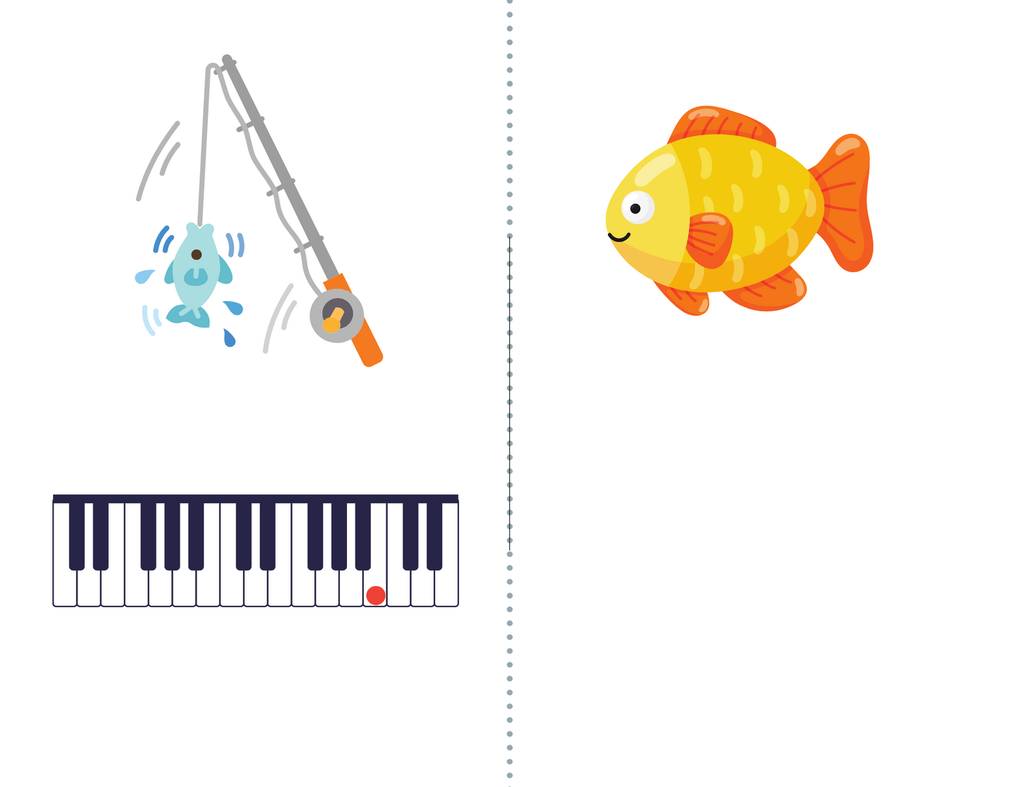 "Fishing" Game Musical Flashcards Printable Supplement