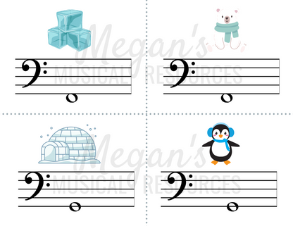 "Don't Break the Ice" Game Musical Flashcards Printable Supplement