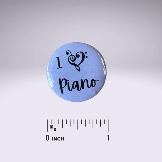 Piano Progress Pins - Piano Fan: "I Love Piano"