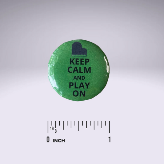 Piano Progress Pins - Piano Fan: "Keep Calm and Play On"