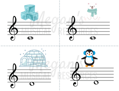 "Don't Break the Ice" Game Musical Flashcards Printable Supplement