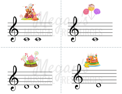 Musical Candy-Themed Flashcards Supplement