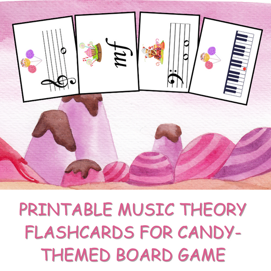 Musical Candy-Themed Flashcards Supplement