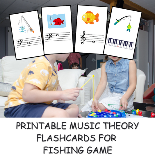 "Fishing" Game Musical Flashcards Printable Supplement