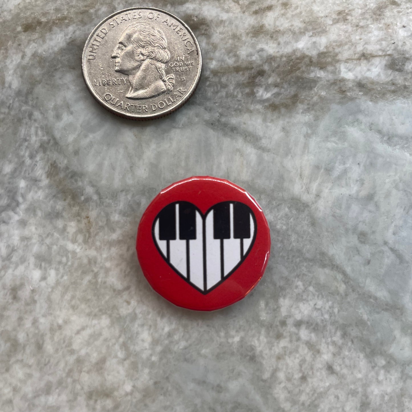 Piano Progress Pins - “Piano Heart” 25 pins