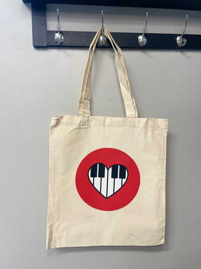 Piano Tote Bag - Piano Heart