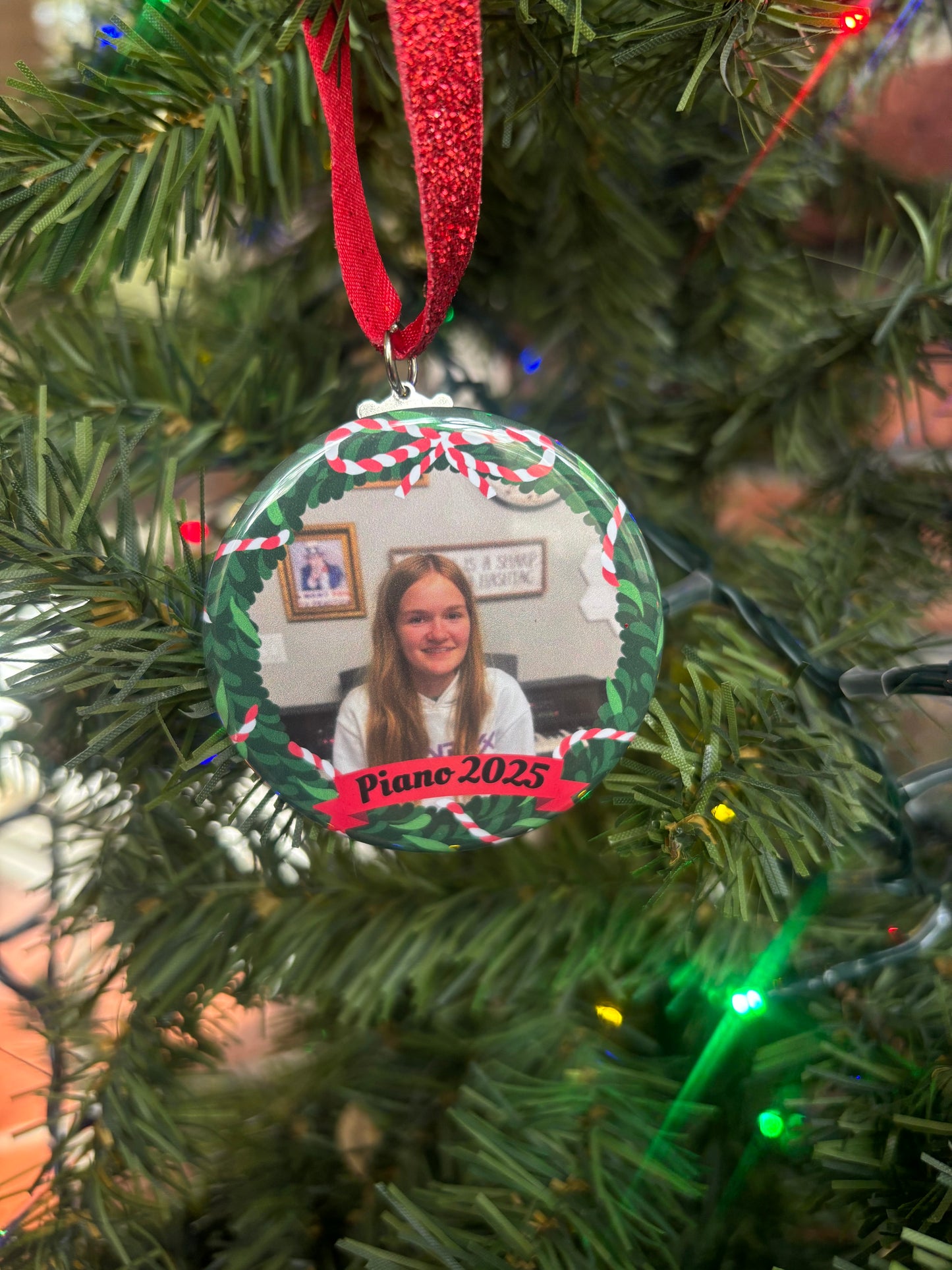 Custom Piano Student Photo Ornament