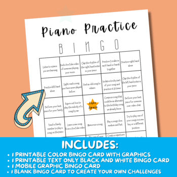 Piano Practice Bingo