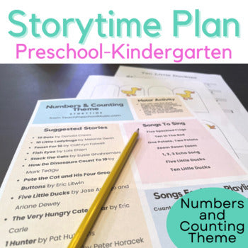 Storytime Plan - Numbers and Counting